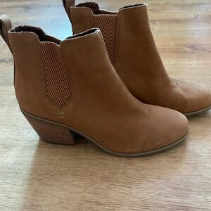 Toms Tan Ankle Booties